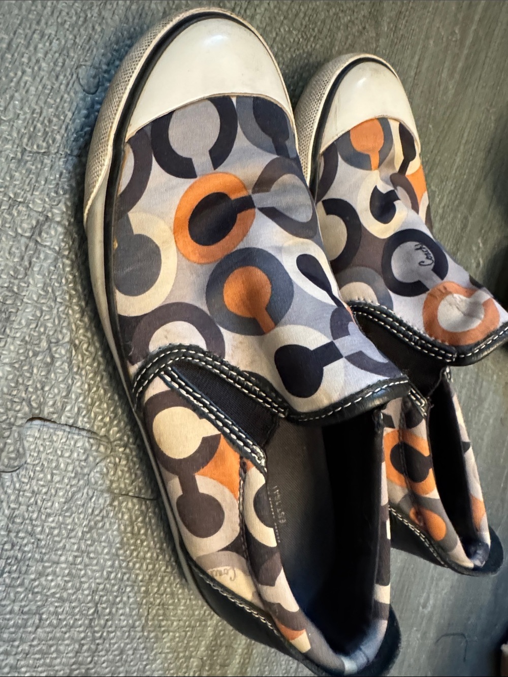 RARE Version Coach Signature Monogram Beale Slip-On Sneaker Sz 6B - Picture 2 of 8